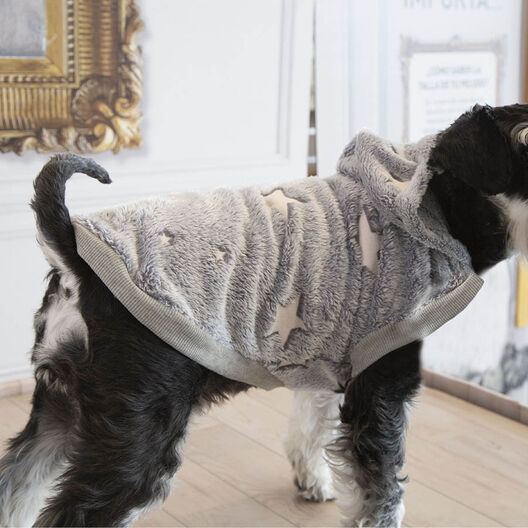 Outech Fleece Sudadera Gris con Estampado de Estrellas para perros, , large image number null